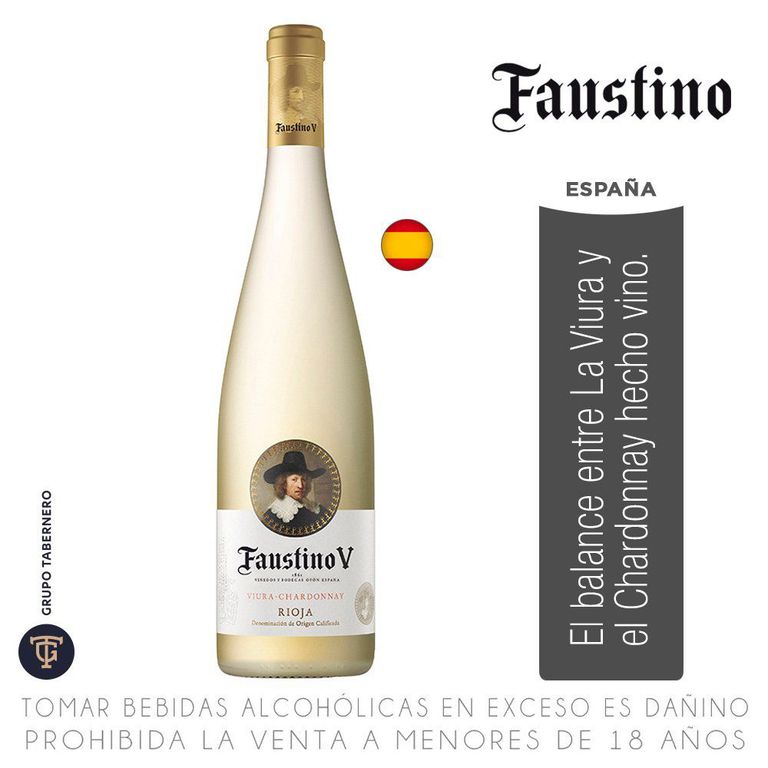 Vino Faustino V Blanco Botella 750 mL