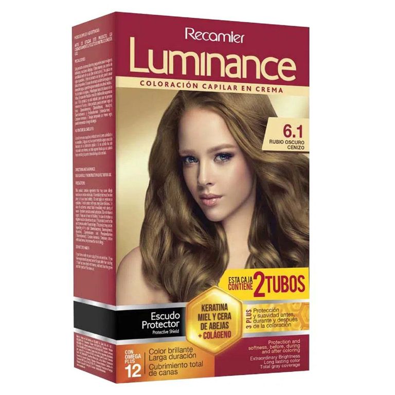 Tinte Luminance Doble Tubo Tono 6.1 Rubio Oscuro Cenizo