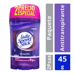 LADY SPEED STICK - Desodorante Barra Invisible Floral Envase 45 g
