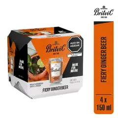 BRITVIC - Four Pack g inger Beer Britivic 150 mL