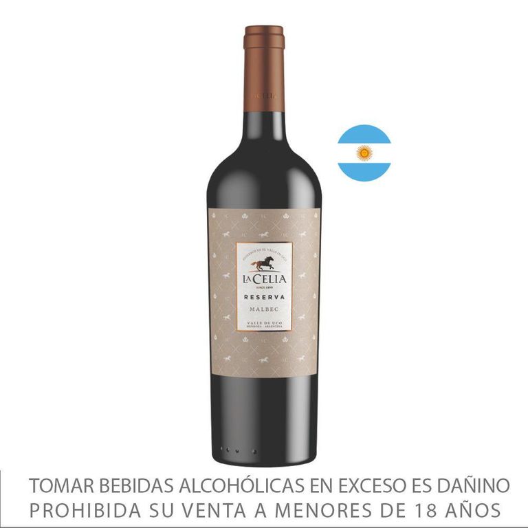 Vino Tinto La Celia Reserva Malbec Botella 750 mL