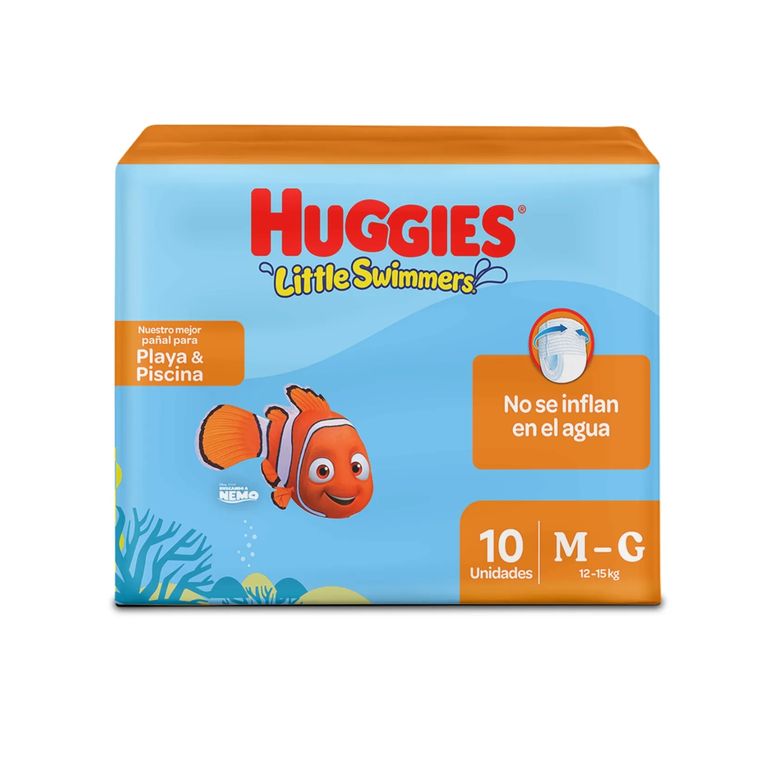 Pañales Huggies Little Swimmers Etapa 2-3/M-G Empaque 10 Und