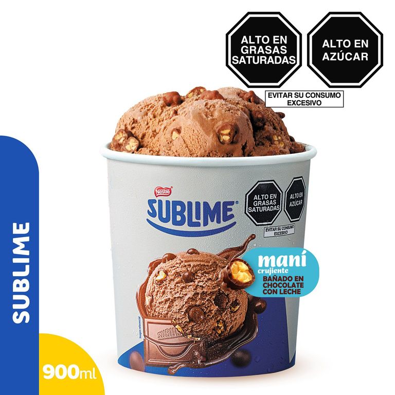 Helado Donofrio Sublime Chocolate con Maní Pote 900 mL