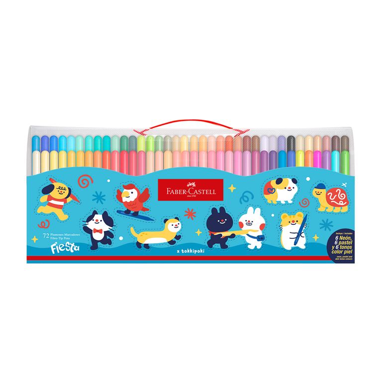 Plumones Faber Castell Fiesta 45 Estuche 72 Und