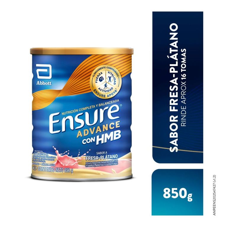 Suplemento Ensure Advance Fresa Lata 850 g
