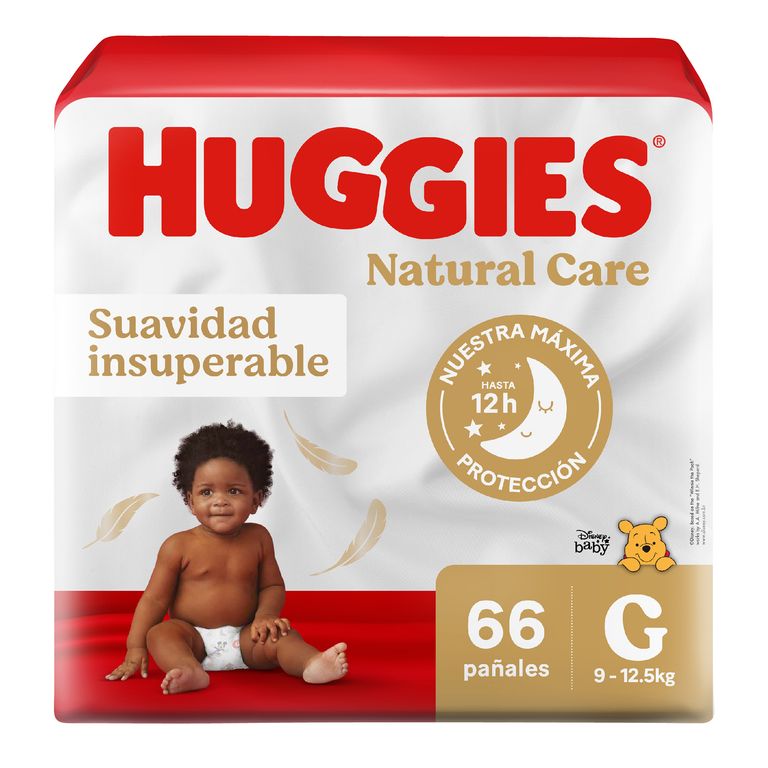 Pañales Huggies Natural CareTalla G Empaque 66 Und