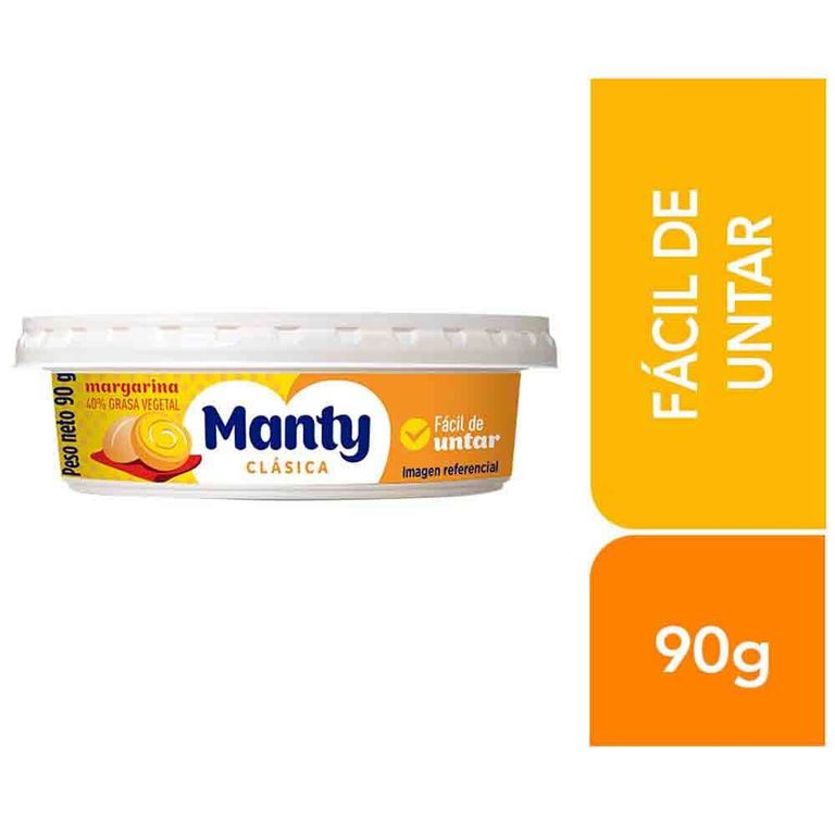 Margarina Manty Clásica Pote Envase 90 g