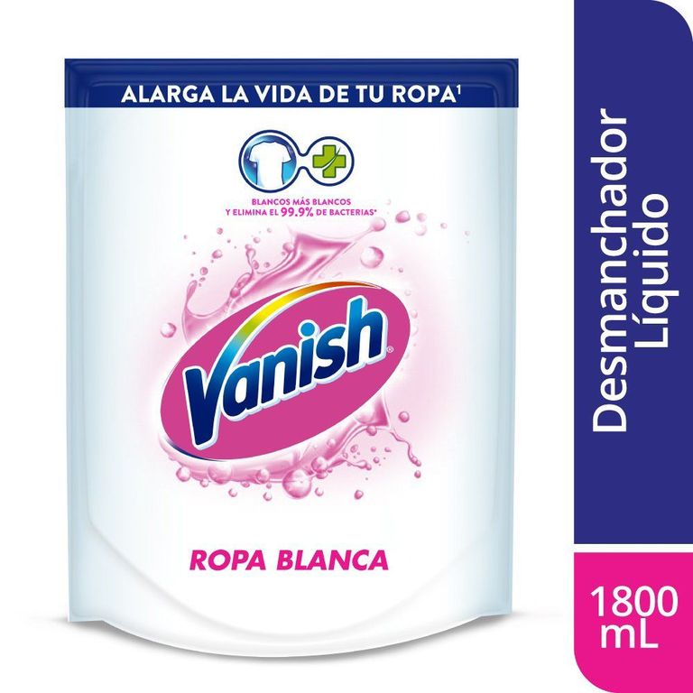 Quitamanchas Líquido Vanish Ropa Blanca Doypack 1.8 L