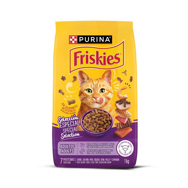 Alimento Seco para Gato Friskies Adulto Selección Especial 7 Proteínas Bolsa 1 Kg