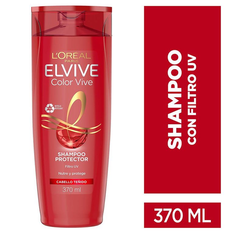 Shampoo Elvive Color Vive Cabello Teñido Botella 370 mL