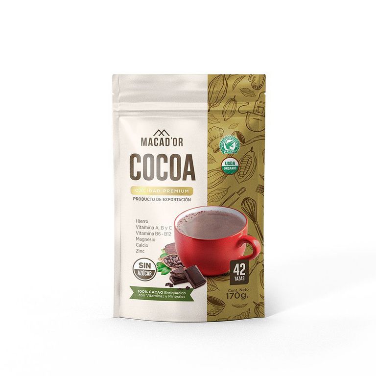 Cocoa Orgánica Macador Doypack 170 g
