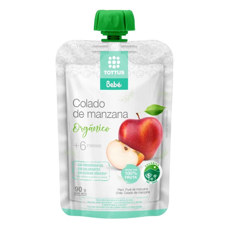 Colado de Manzana Tottus Bebé Doypack 90 g