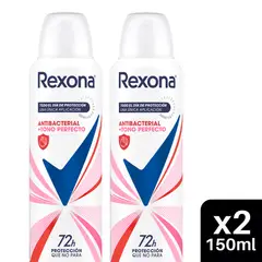 REXONA - Desodorante Rexona Aerosol Activación 72 Horas Pack 2 Envases 150 mL