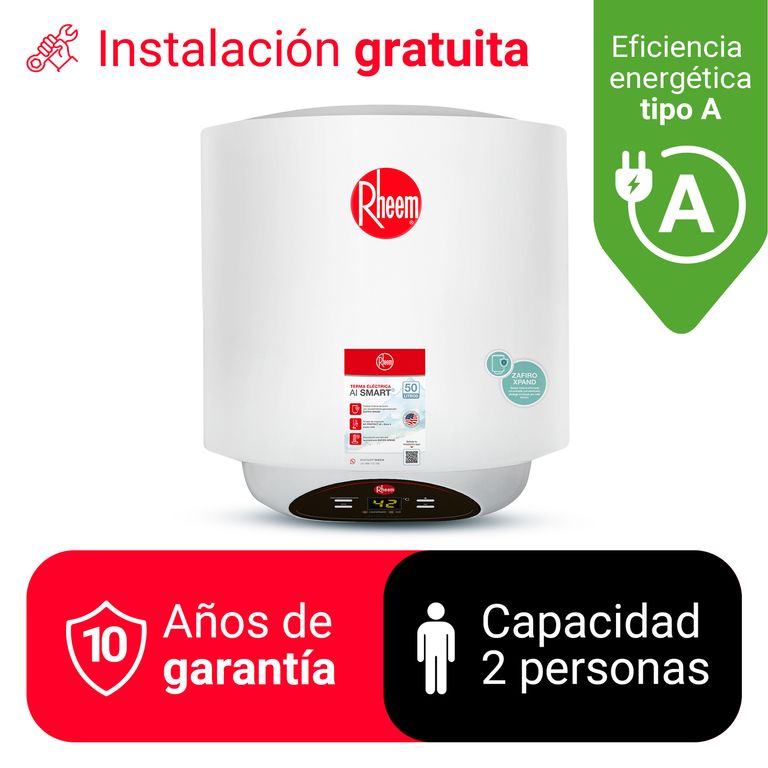 Terma Eléctrica 50L Rheem AI Smart