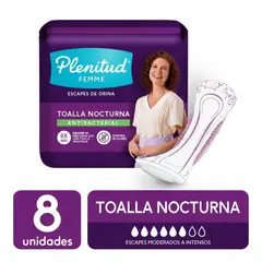 PLENITUD - Toalla Adulto Femme Nocturna Empaque 8 Und