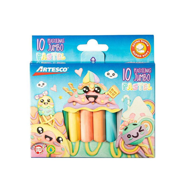Plastilinas Artesco Pastel Empaque 10 Und