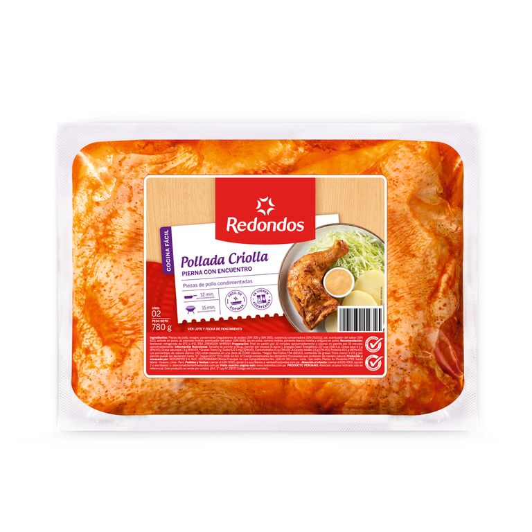 Piezas De Pollo Condimentadas Pollada Criolla Redondos