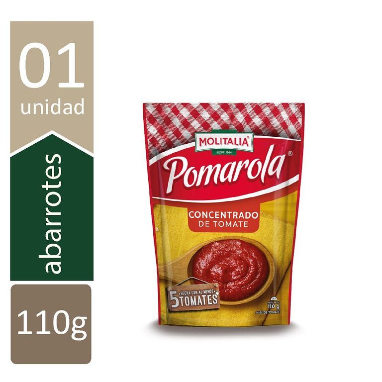 Puré Tomate Concentrado Molitalia Pomarola Doypack 110 g