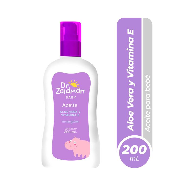 Aceite Corporal para Bebé Dr. Zaidman Masajitos Aloe Envase 200 mL