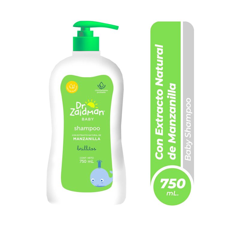 Shampoo para Bebé Dr. Zaidman Brillitos Manzanilla Botella 750 mL