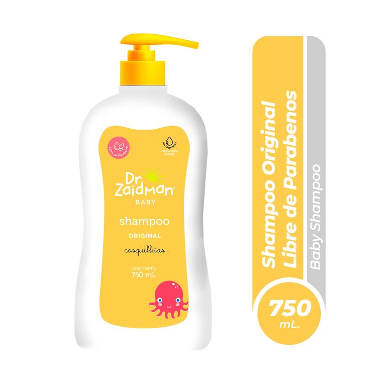 Shampoo para Bebé Dr. Zaidman Original Cosquillitas Botella 750 mL
