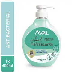 AVAL - Jabón Líquido Antibacterial Refrescante Envase 400 mL