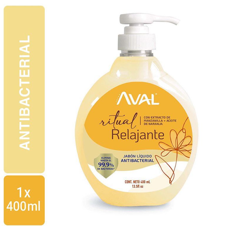 Jabón Líquido Antibacterial Aval Ritual Relajante Envase 400 mL