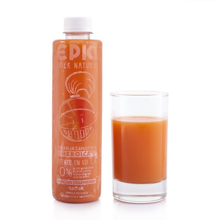 Jugo De Zanahoria y Naranja Epic 380 mL