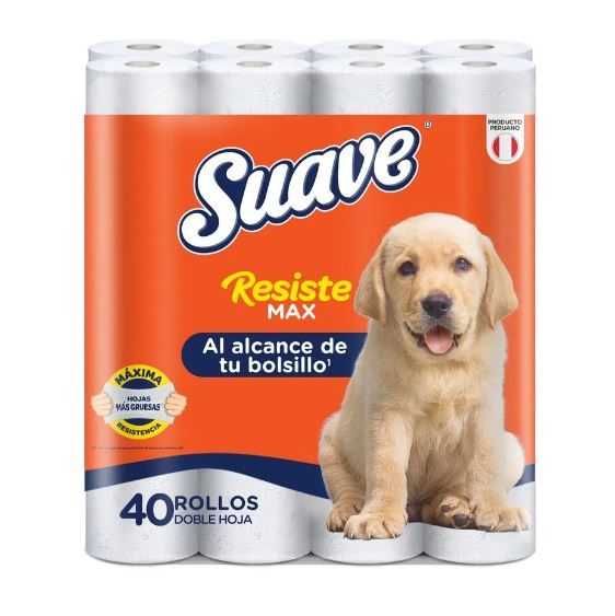 Papel Higiénico Suave Resiste Max Empaque 40 Und