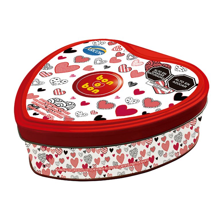 Bombones De Chocolate Bon O Bon Corazon Lata 9 Und