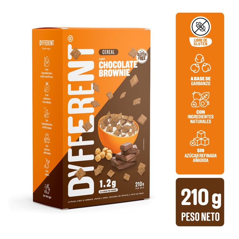 Cereal de Garbanzo Chocolate Brownie Dyfferent Caja 210 g