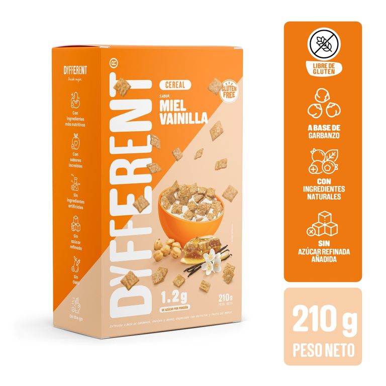 Cereal Dyfferent Garbanzo Miel Vainilla Caja 210 g