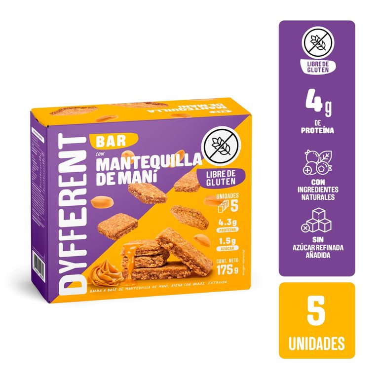 Barra de Maní Mantequilla de Maní Caja 5 Und