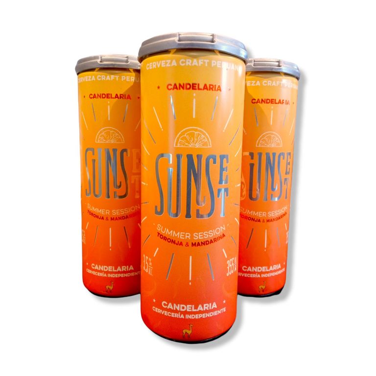 Cerveza Candelaria Sunset Sessions Pack 4 Latas 355 mL