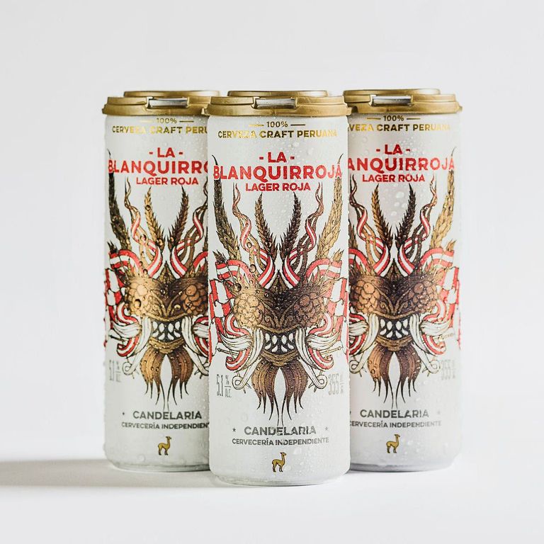 Cerveza Candelaria Blanquirroja Pack 4 Latas 355 mL