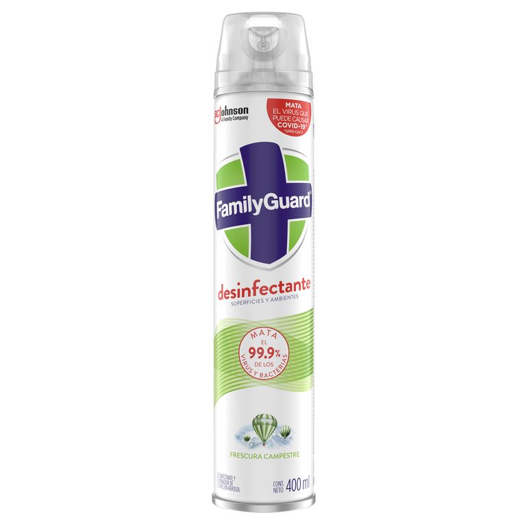 Desinfectante en Spray Family Guard Frescura Campestre Envase 400 mL