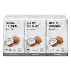 TOTTUS - Pañuelos Aroma Coco Pack 6 Empaques De 10 Und