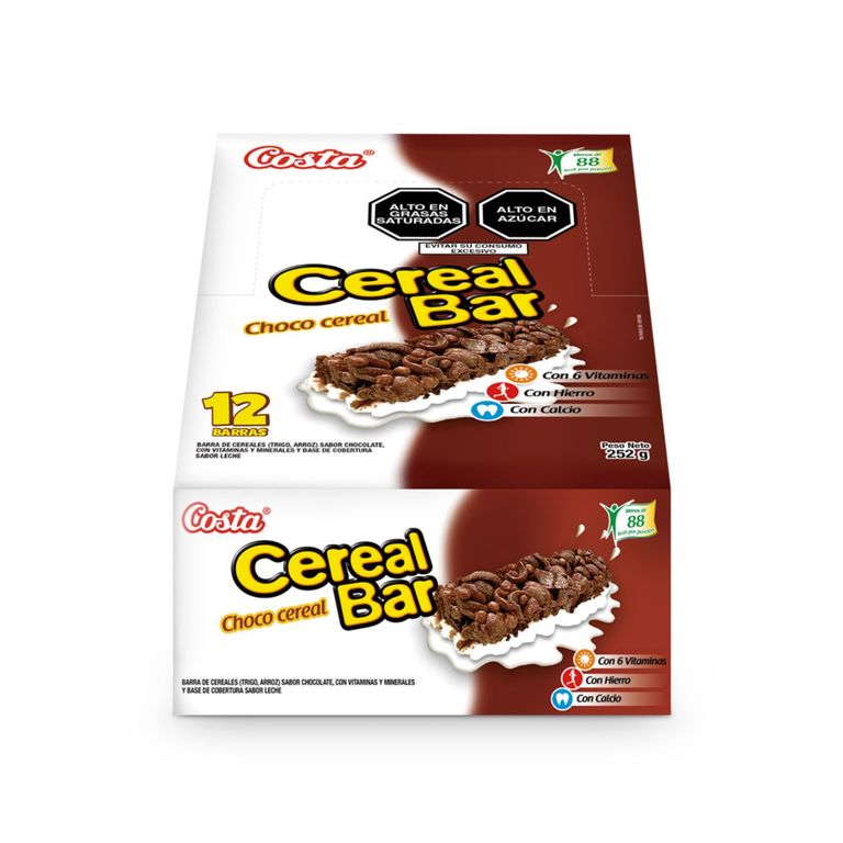 Barras de Cereal Costa Cereal Bar Chocolate Caja 12 Und