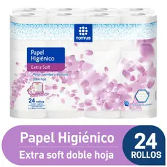 TOTTUS - Papel Higiénico Tottus Extra Soft Doble Hoja Empaque 24 Und