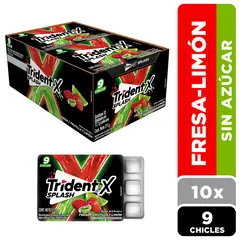 TRIDENT - Chicle Splash Fresa y Limón