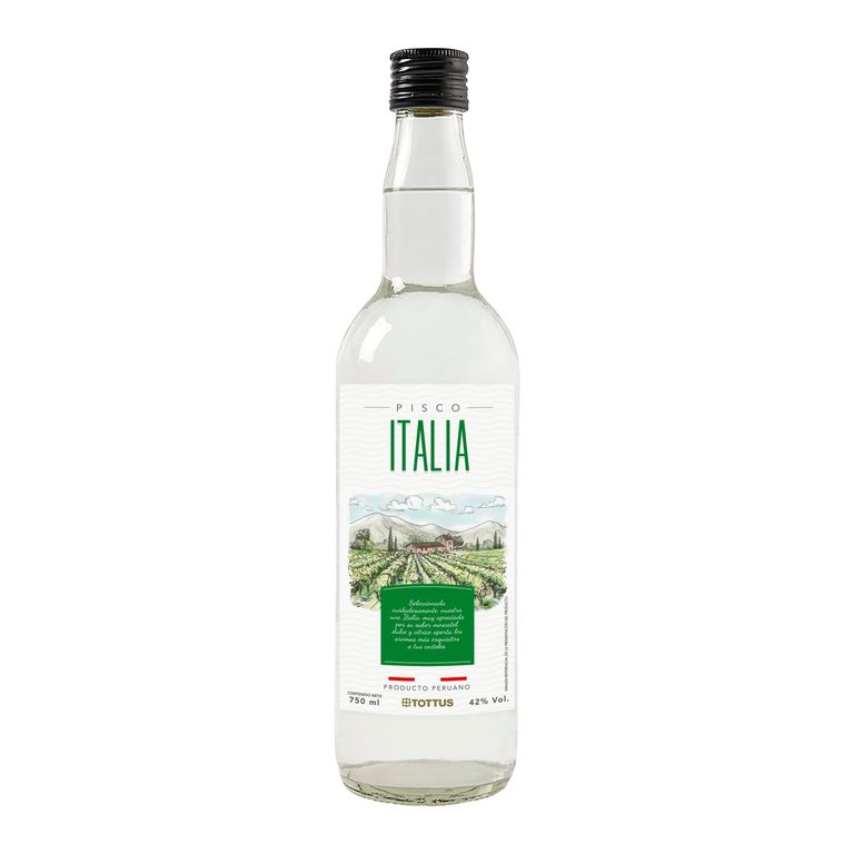 Pisco Italia Tottus Botella 750 mL