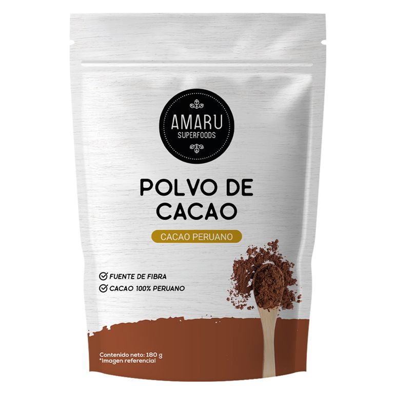 Cacao en Polvo Amaru Superfoods Empaque 180 g