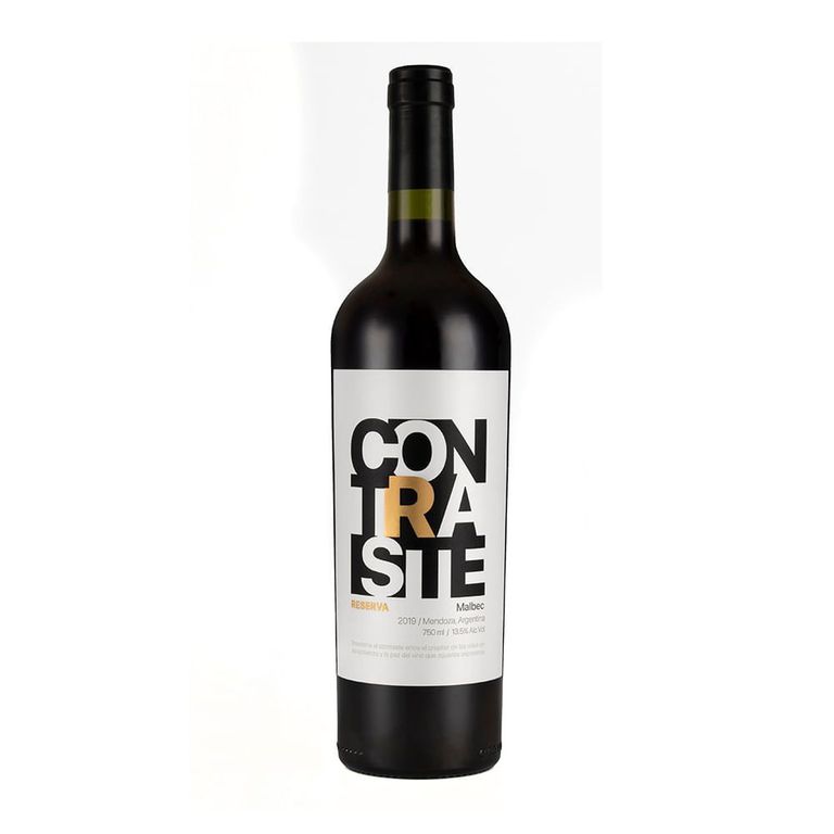 Vino Contraste Reserva Malbec Botella 750 mL