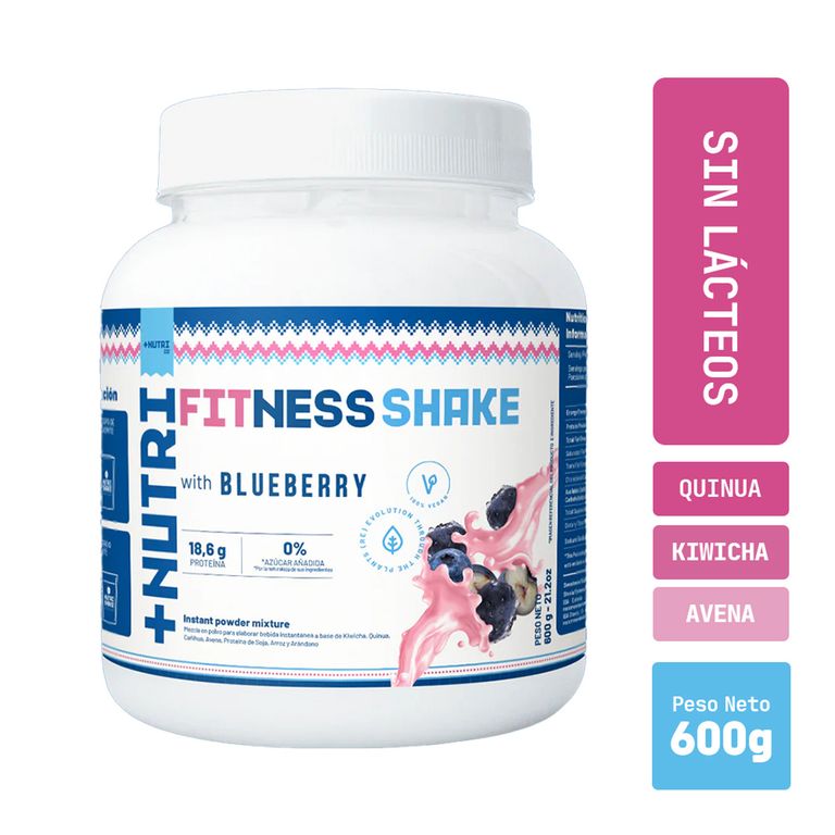 Proteína Vegana Fitness NutriCo Blueberry Pote 600 g