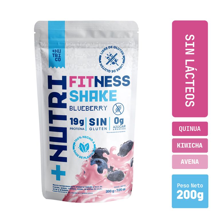 Proteína Vegana Fitness NutriCo Blueberry Doypack 200 g