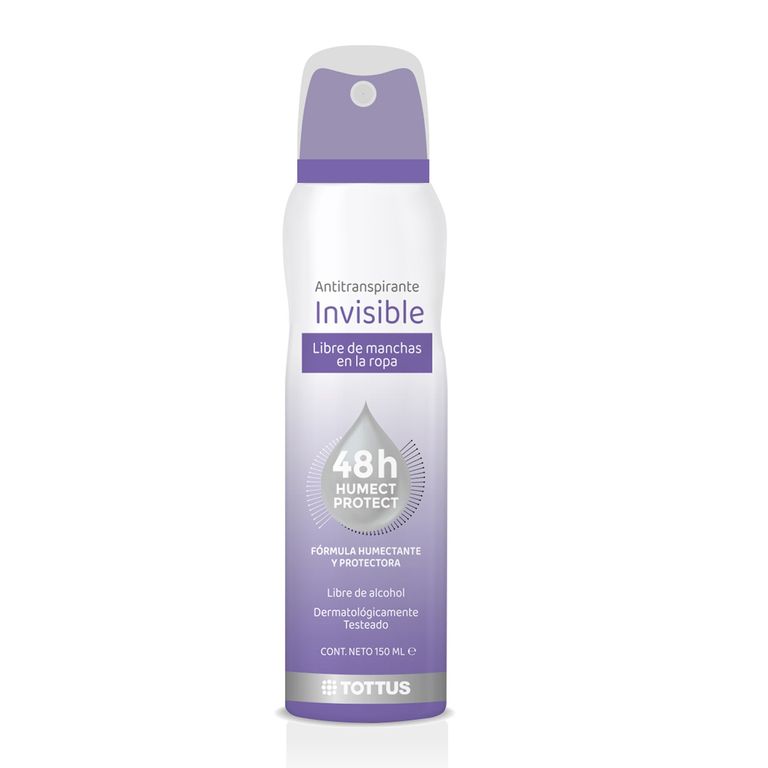 Antitranspirante en Spray Tottus Mujer Invisible Envase 150 mL