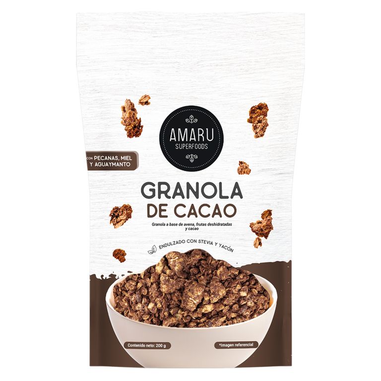 Granola Amaru Superfoods Cacao Empaque 200 g