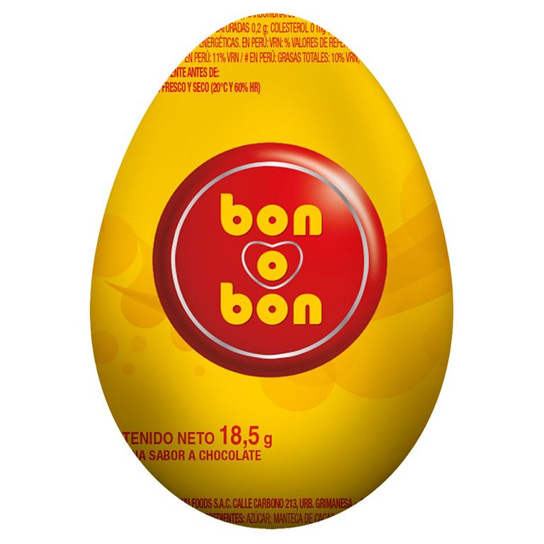 Huevo Chocolate Bon o Bon Empaque 18.5 g