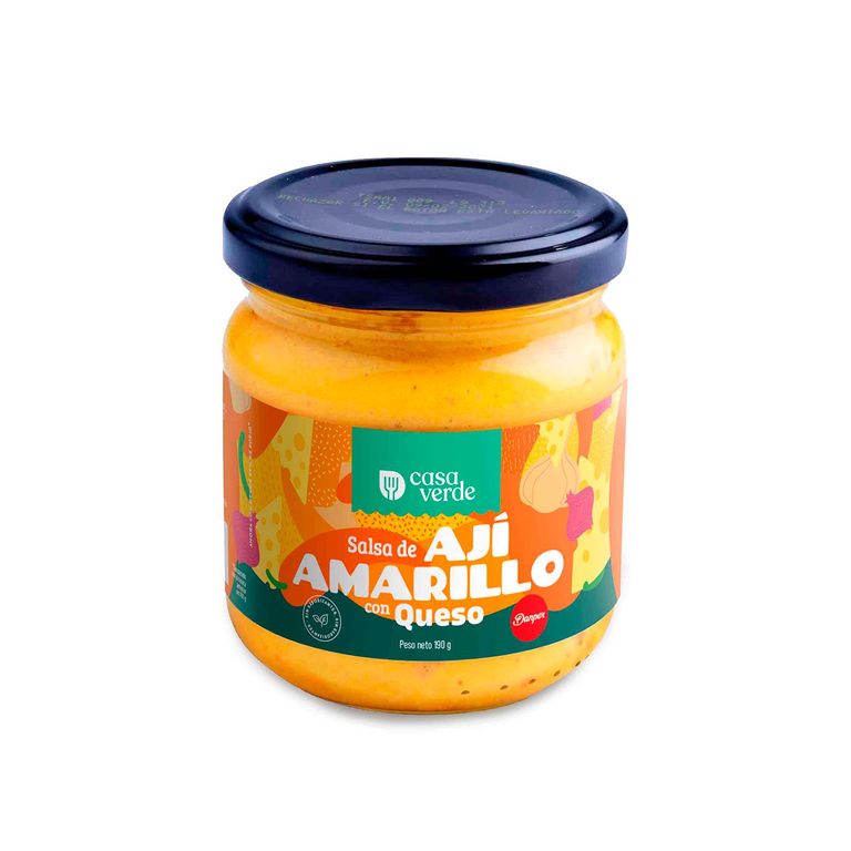 Salsa Ají Amarillo con Queso Casa Verde Envase 190 g