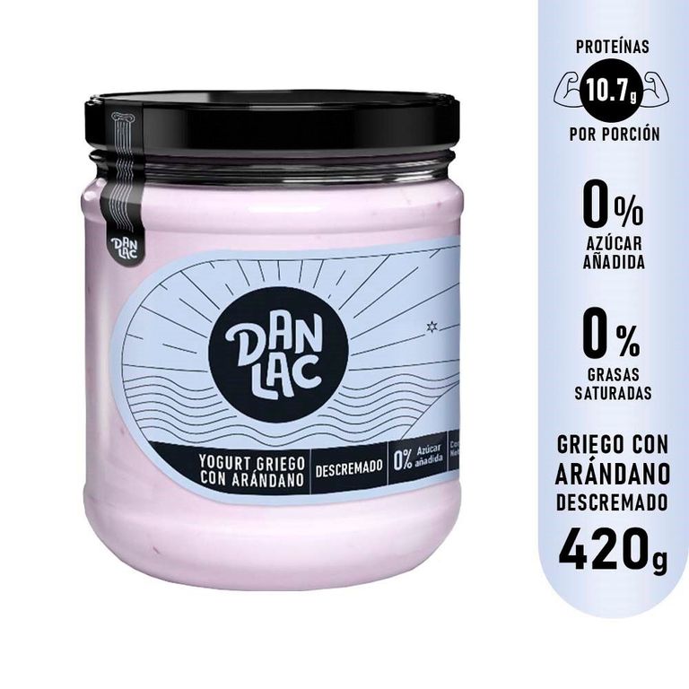 Yogurt Griego Danlac Descremado Arándano Envase 420 g